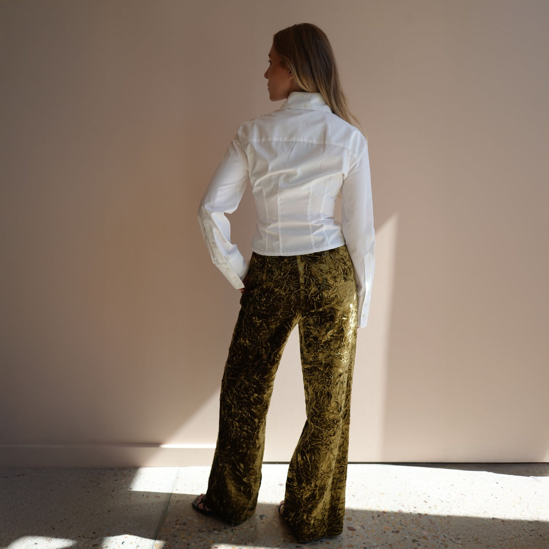 A6225 Crushed Velvet Pants