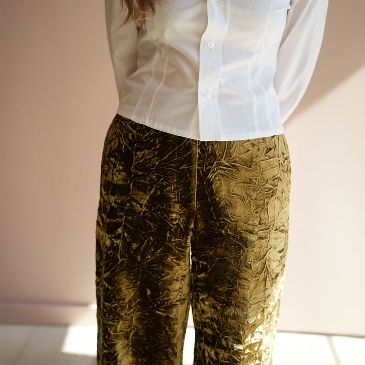 A6225 Crushed Velvet Pants