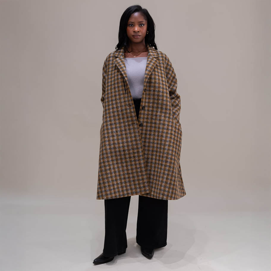 Brown Check Coat