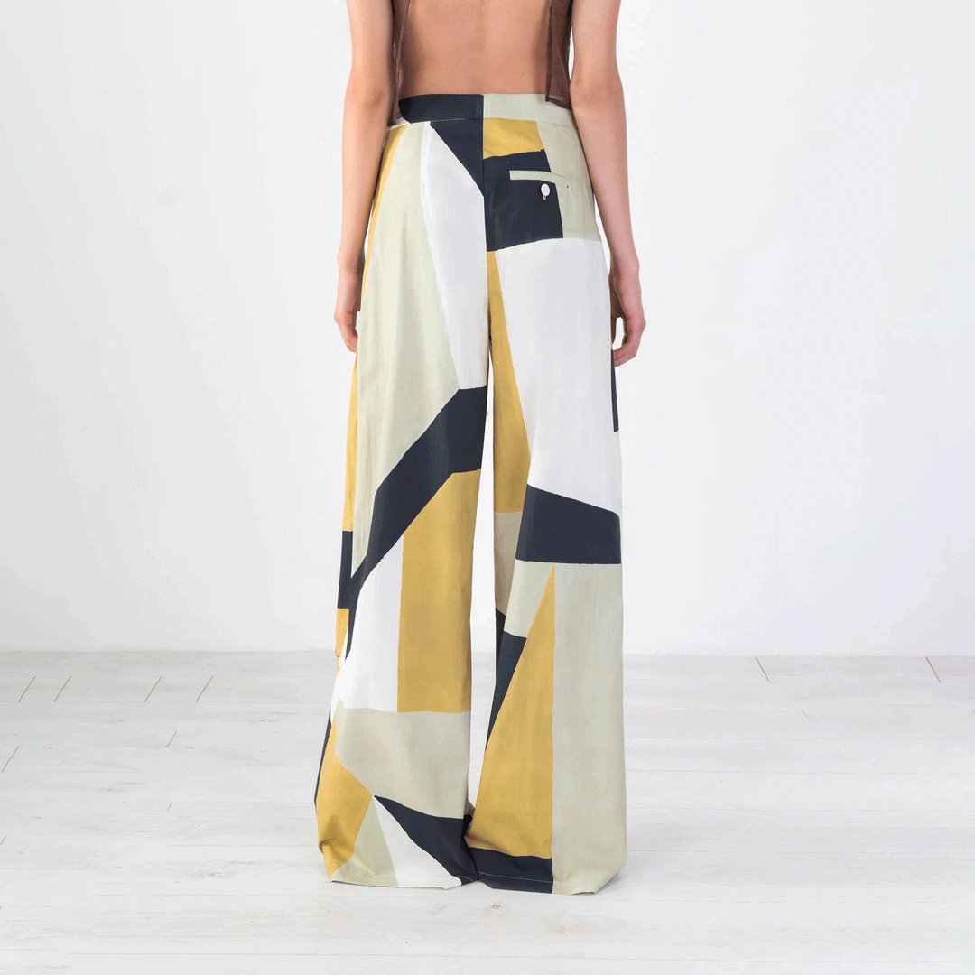 Abstract Cotton Pants