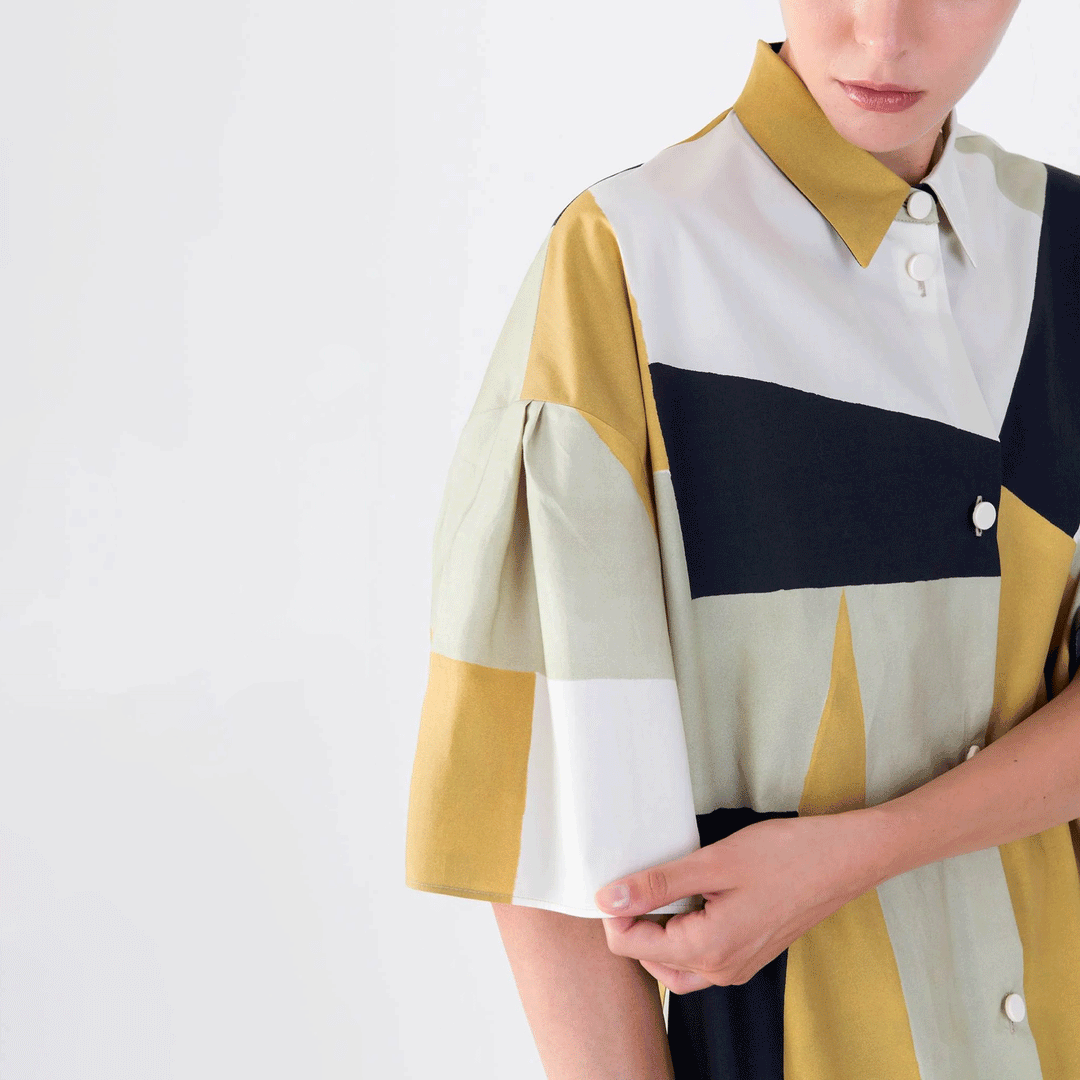 Abstract Cotton Shirt