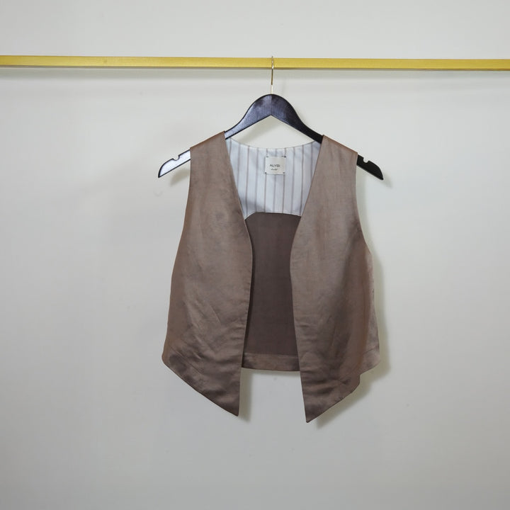 Blurred Satin Vest