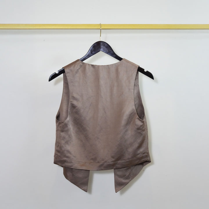 Blurred Satin Vest