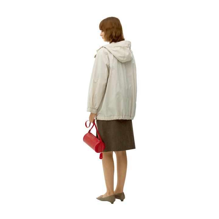 Checkered Cotton Hooded Parka