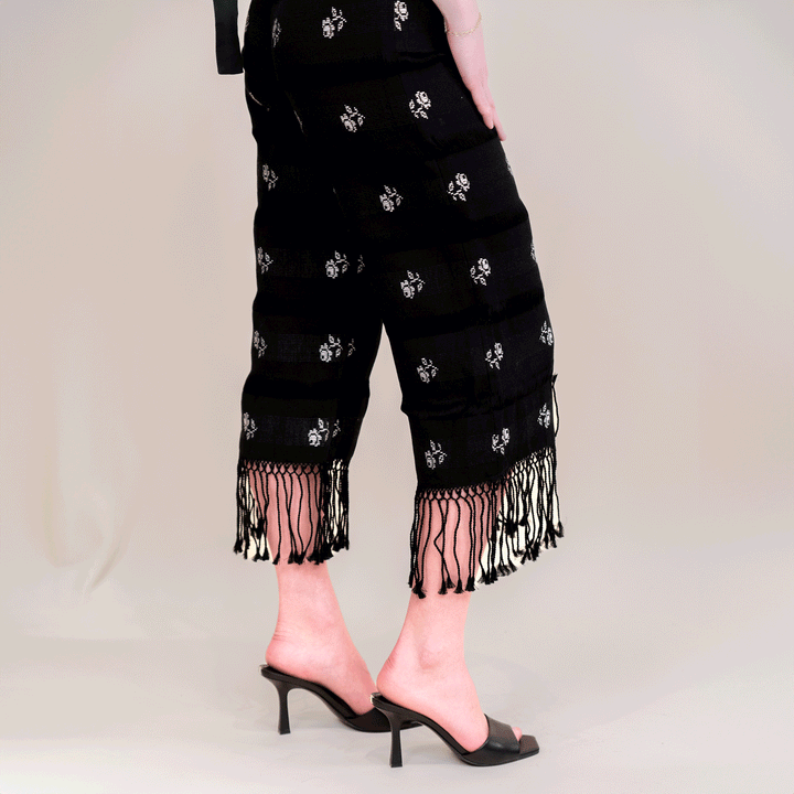 Rose Fringe Pants