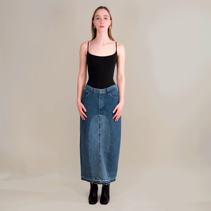 Elisa Denim Maxi Skirt