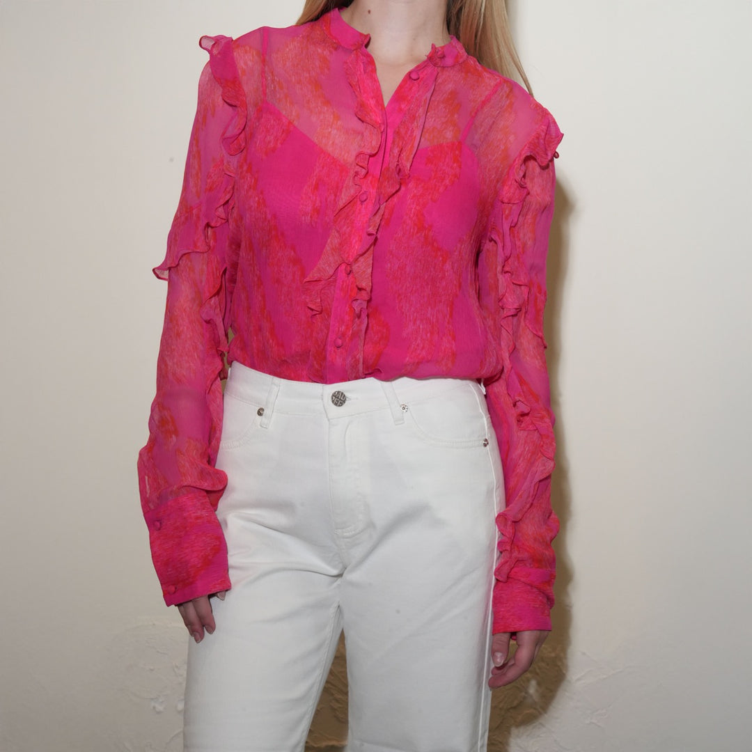 Crinkle Chiffon Shirt