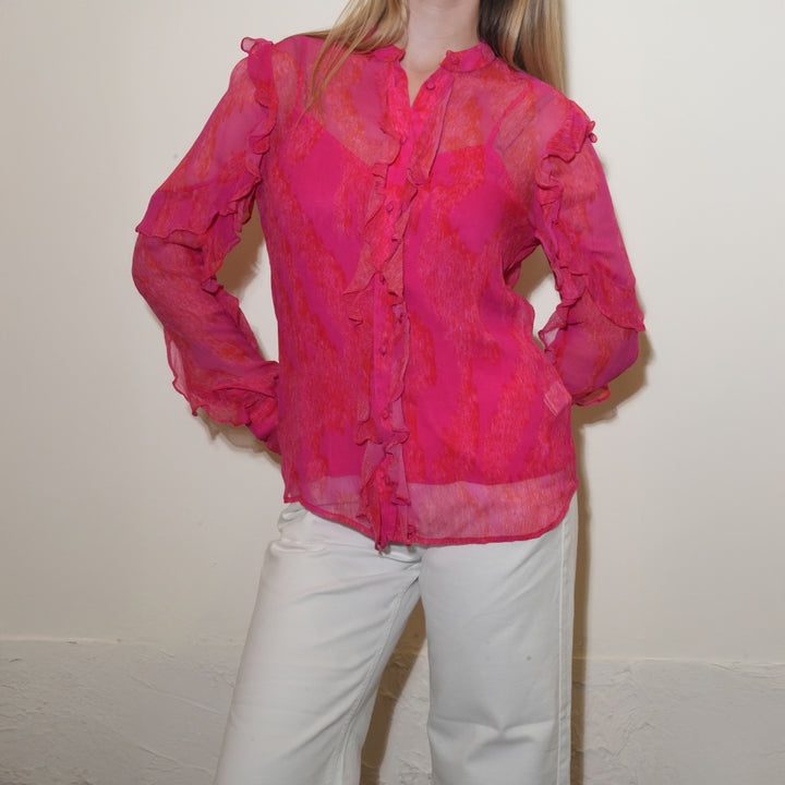Crinkle Chiffon Shirt