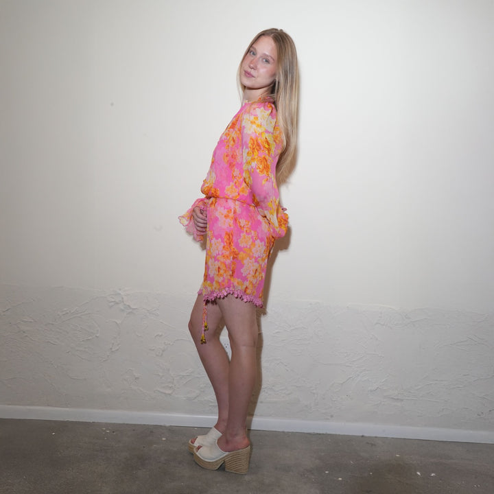 Crinkly Chiffon Romper