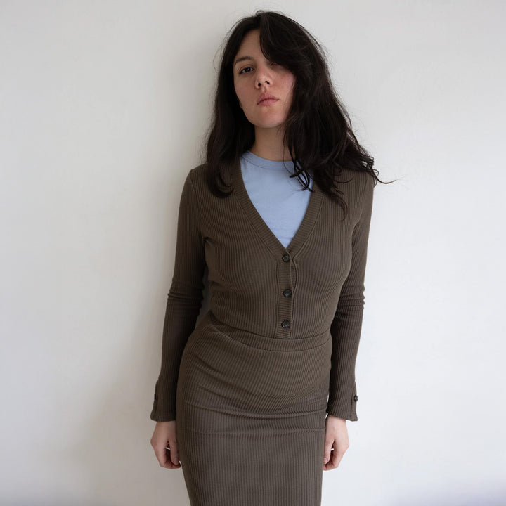 Cassatt Ribbed Knit Cardigan