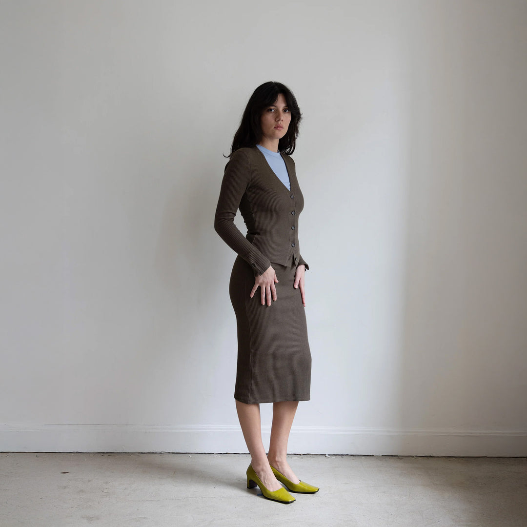 Cassatt Ribbed Knit Cardigan