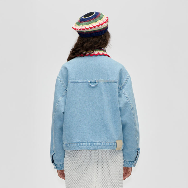 Collared Cropped Bomber