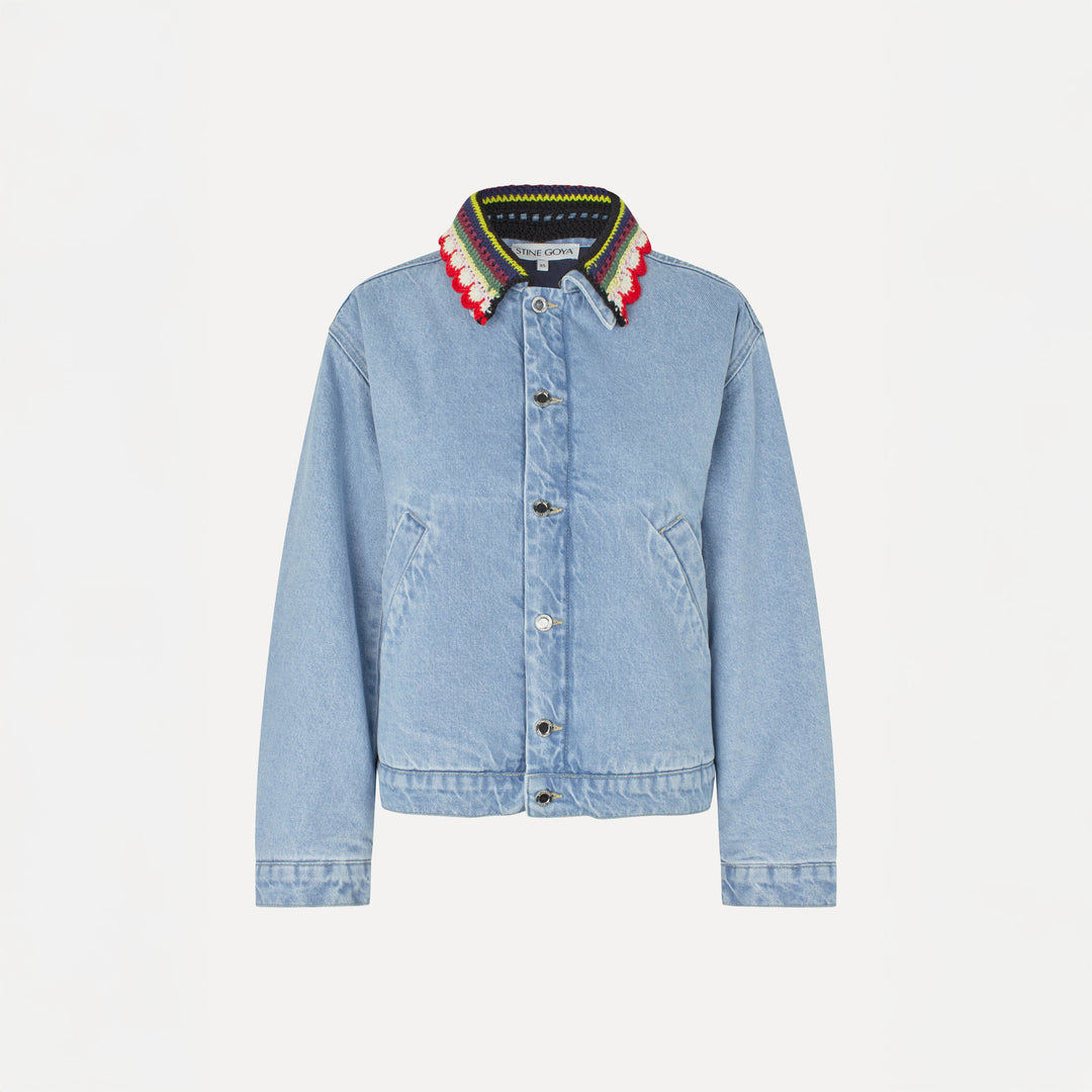 Collared Cropped Bomber