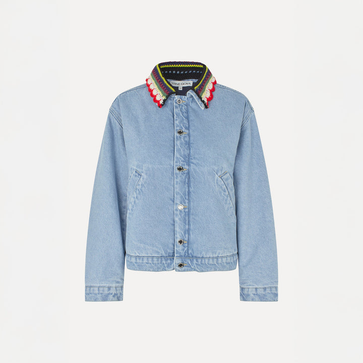 Collared Cropped Bomber