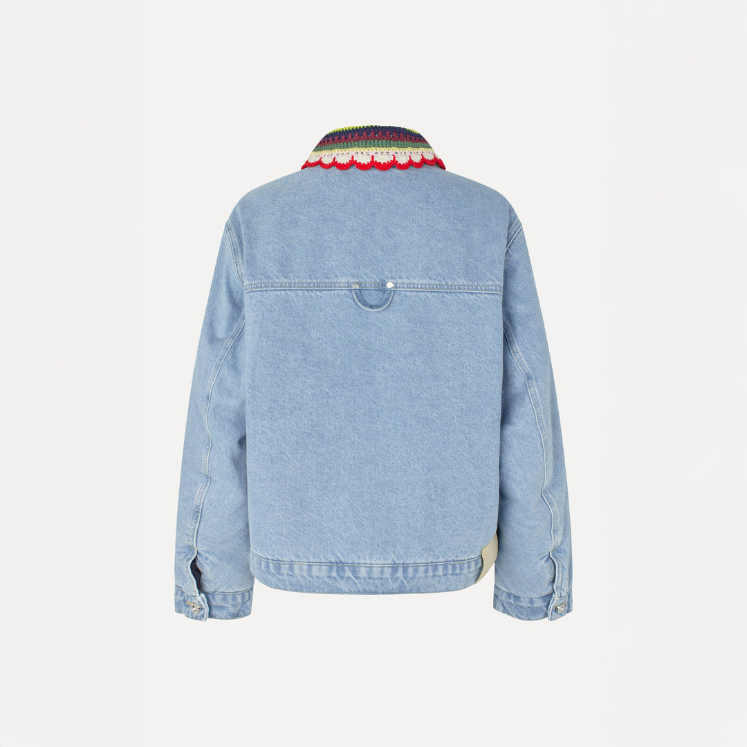 Collared Cropped Bomber