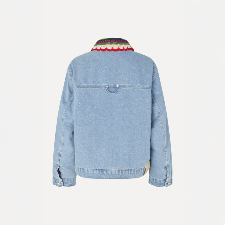 Collared Cropped Bomber