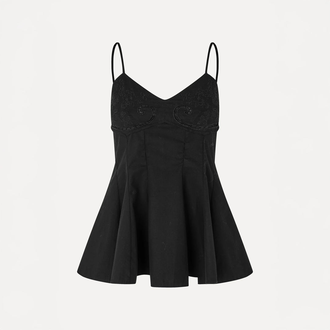 Embroidered Bustier Top