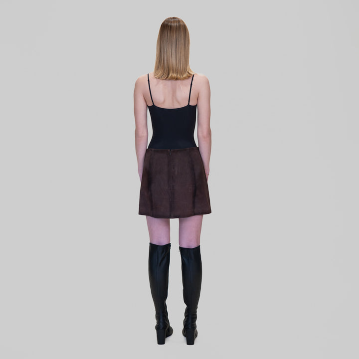 A4008 Suede Mini Skirt