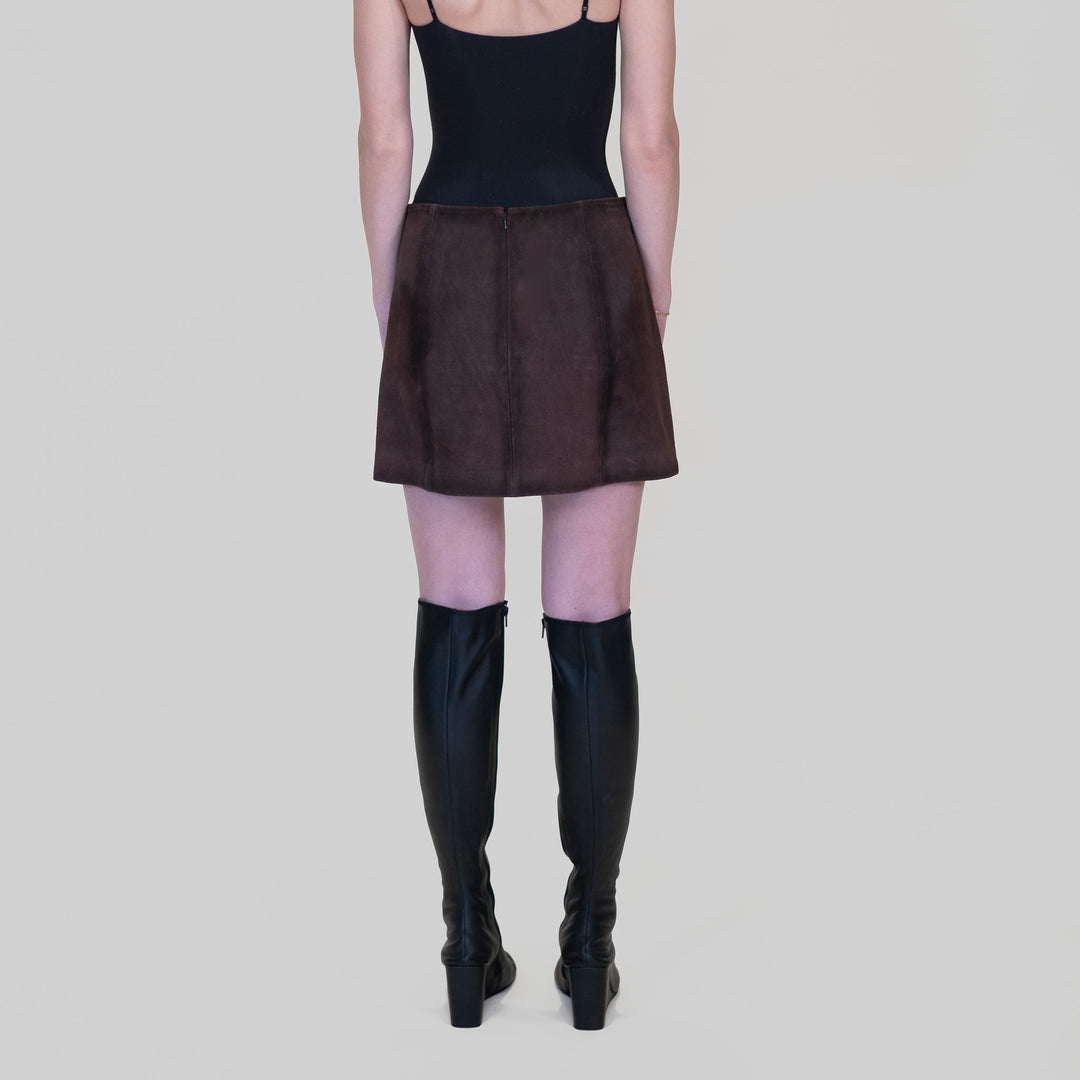 A4008 Suede Mini Skirt