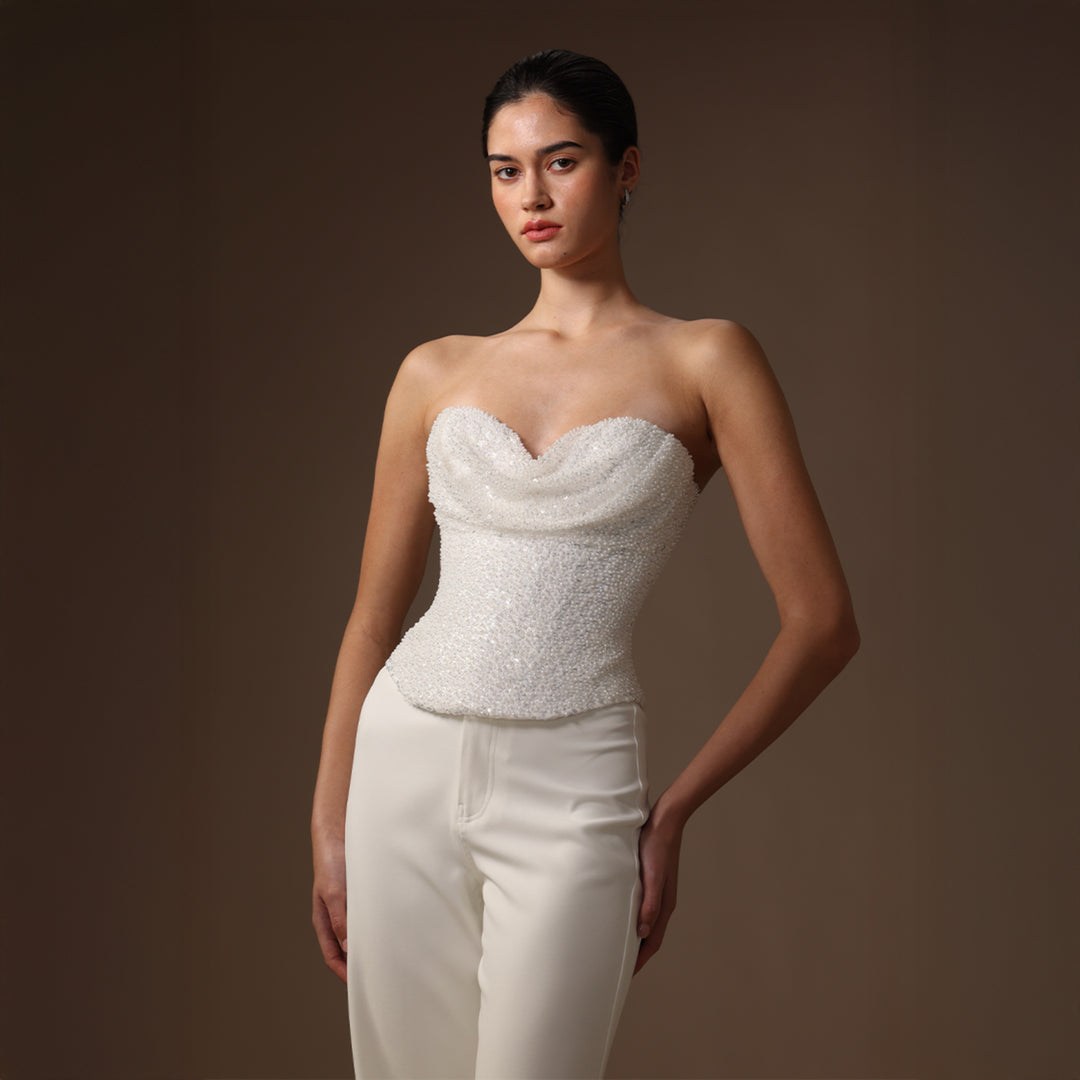 Lin Beaded Corset Top