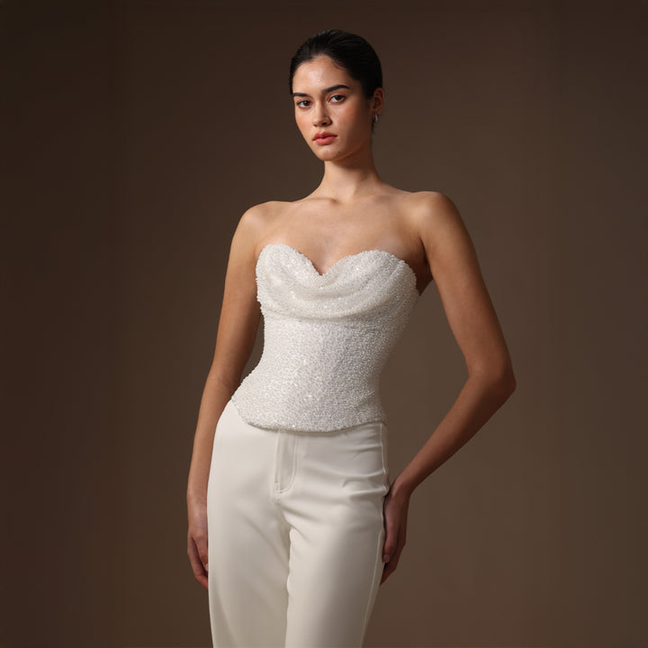 Lin Beaded Corset Top