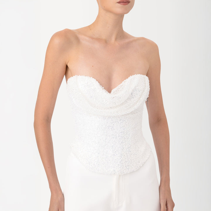 Lin Beaded Corset Top