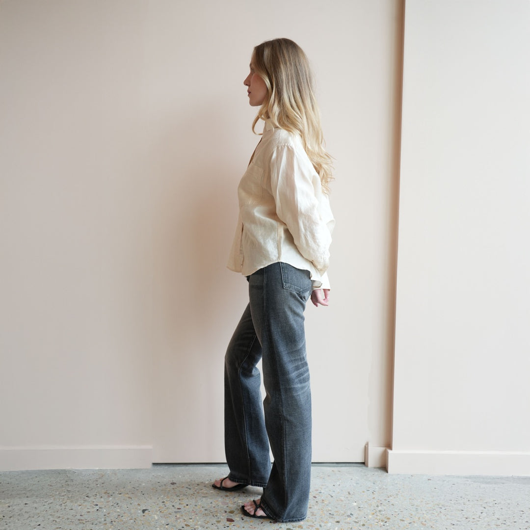 Linen Blend Button Down