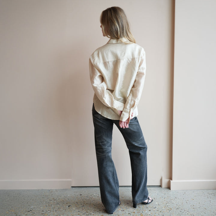 Linen Blend Button Down