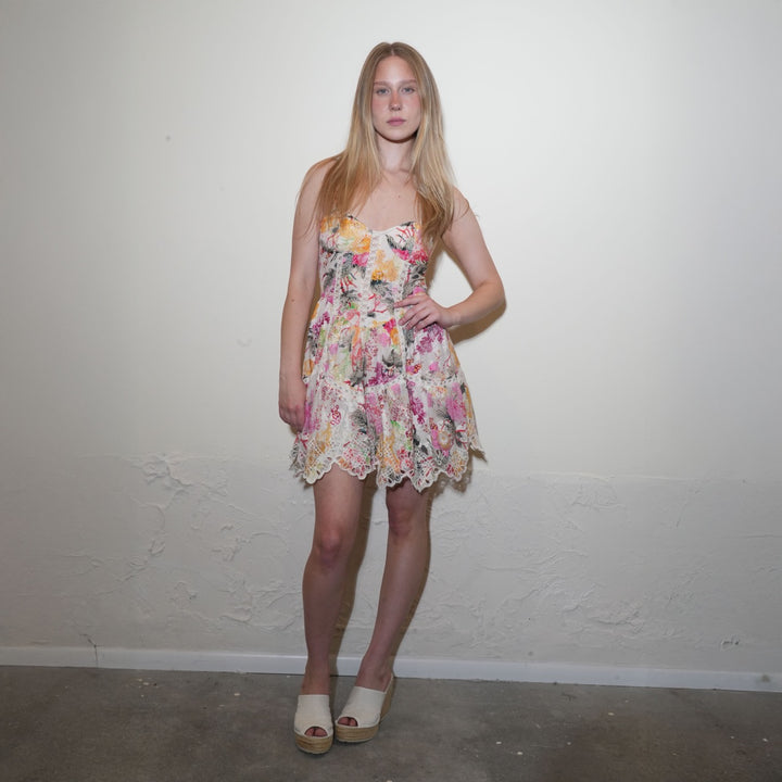 Linen Ruffle Dress