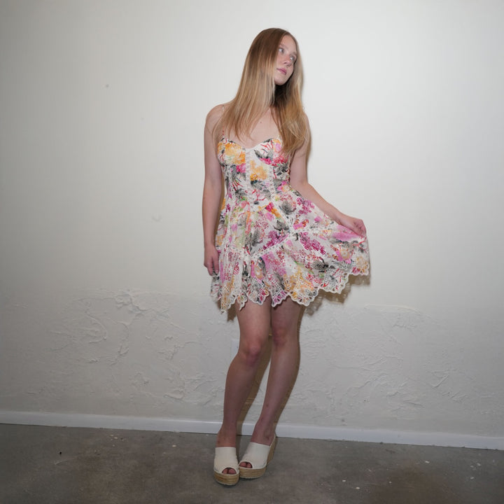 Linen Ruffle Dress