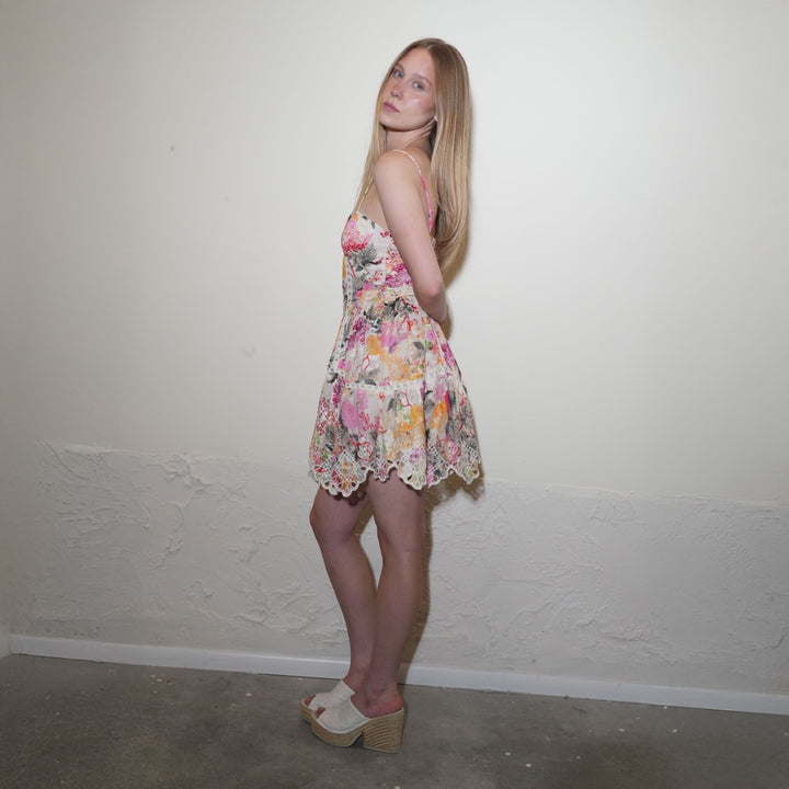 Linen Ruffle Dress