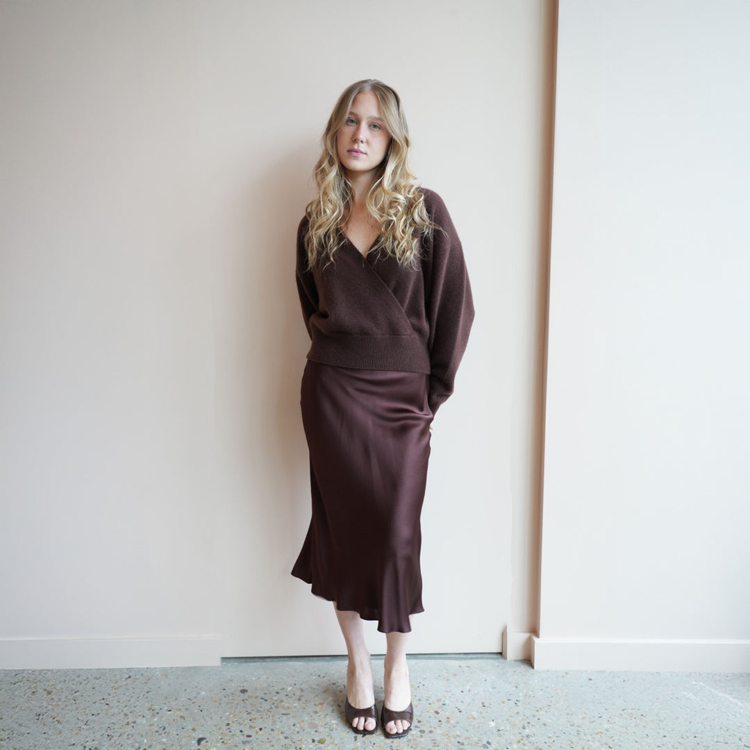 Miranda Scallop Silk Skirt