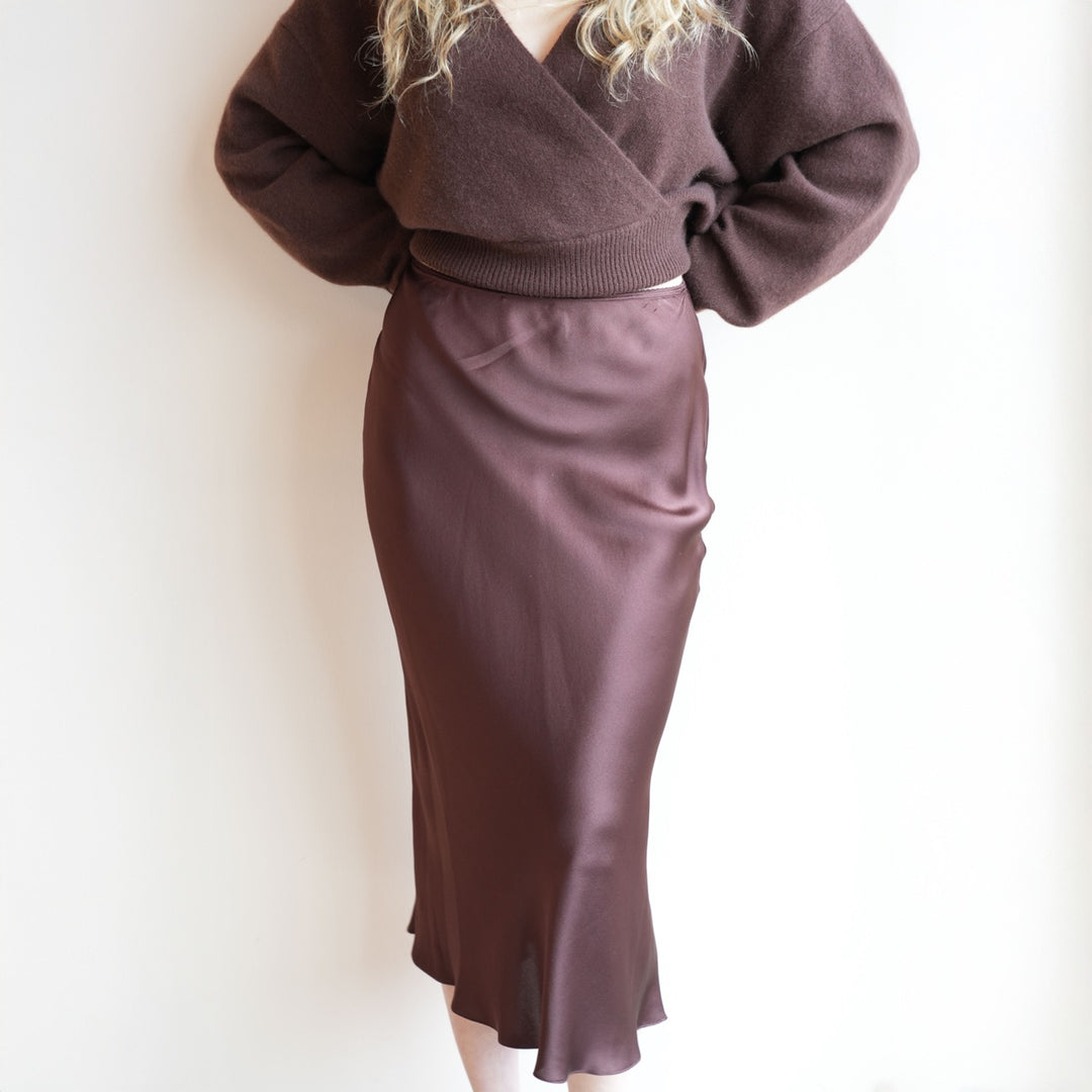 Miranda Scallop Silk Skirt
