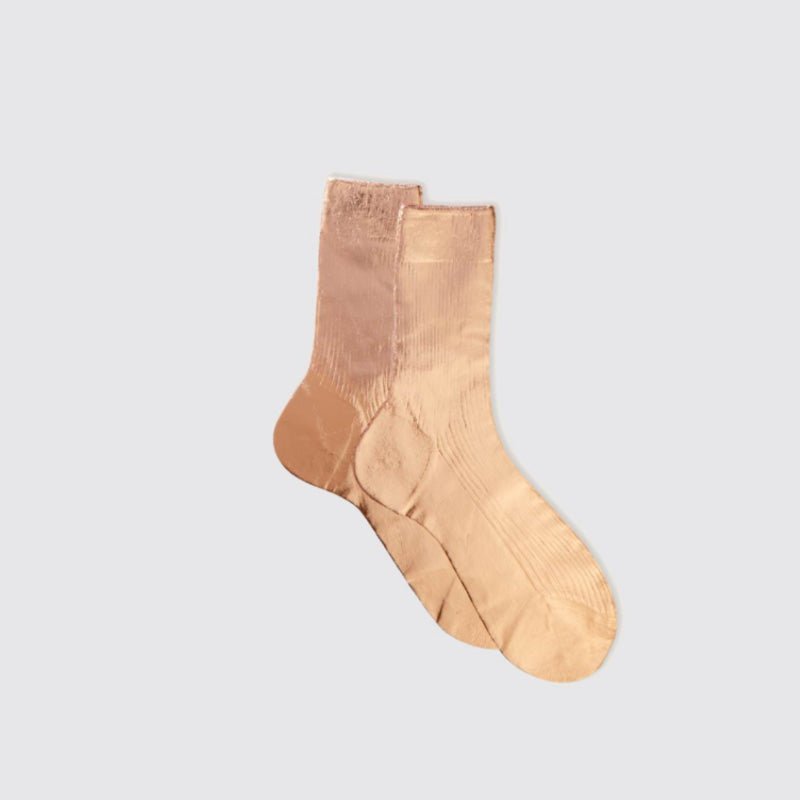 One Ribbed Laminated Socks