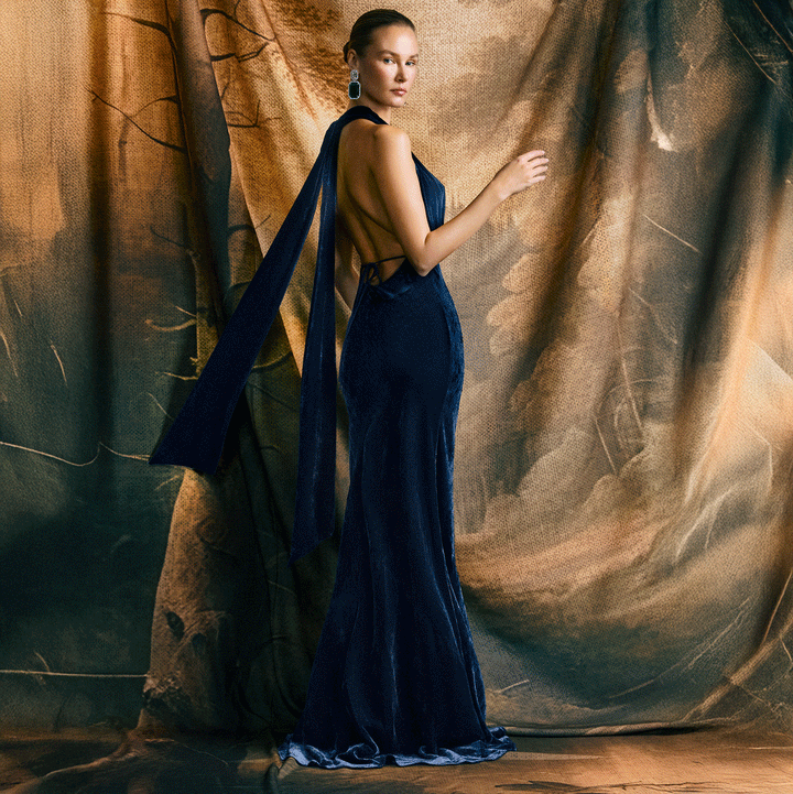 Pearl Velvet Gown