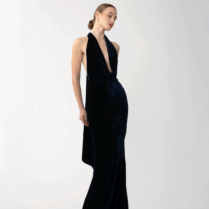 Pearl Velvet Gown
