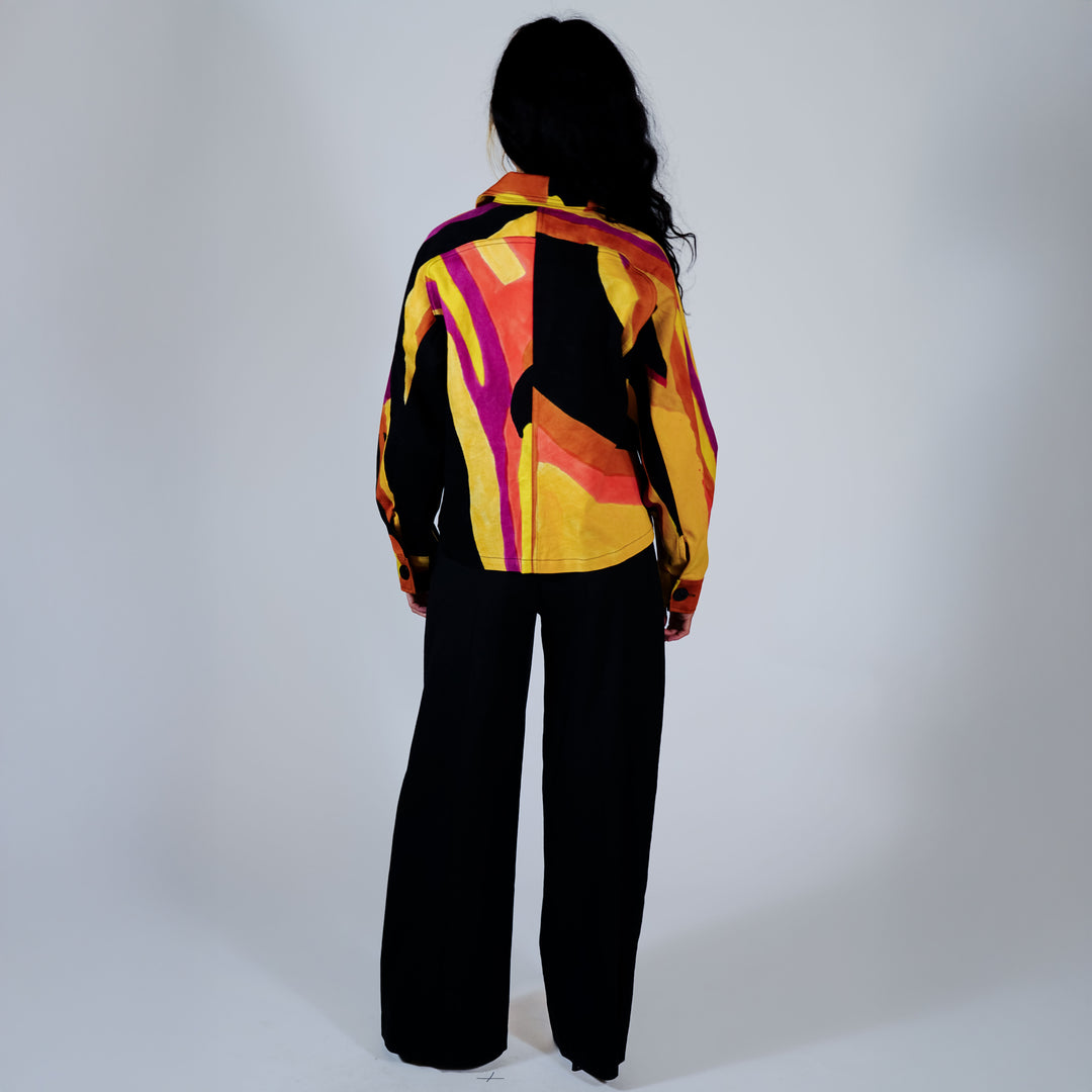 Hand-Painted Denim Jacket