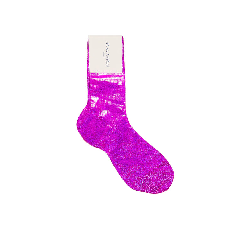 One Ribbed Laminated Socks