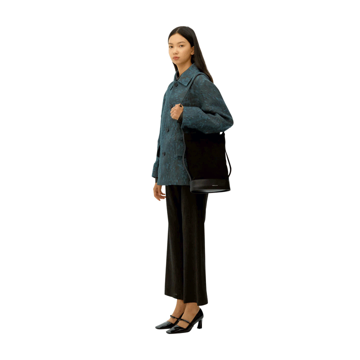 Salt Dyed Linen Four-Button Jacket