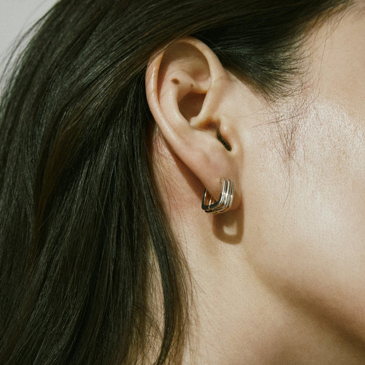 Squared Pottery Vessel Earrings