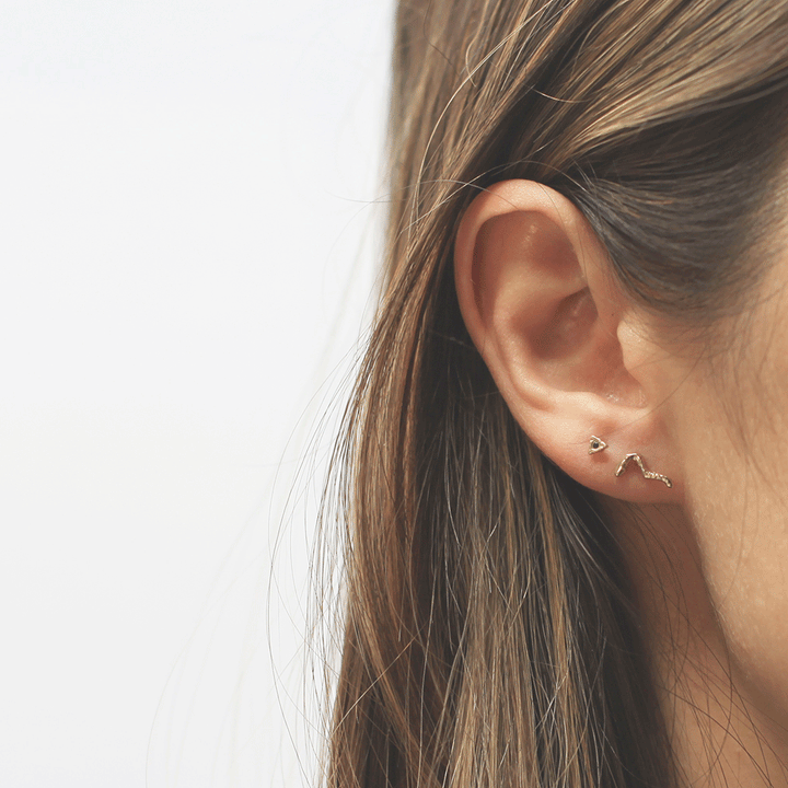14K Snake Studs