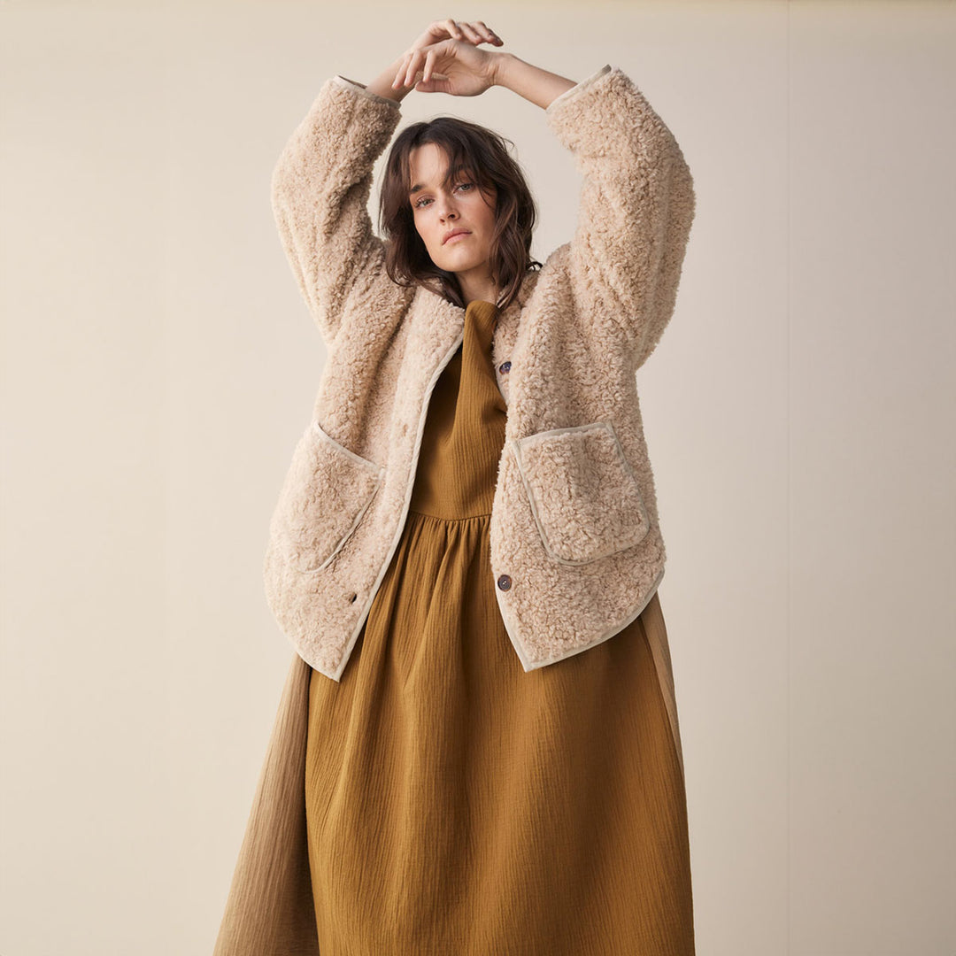 Wool Blended Fur Cardigan