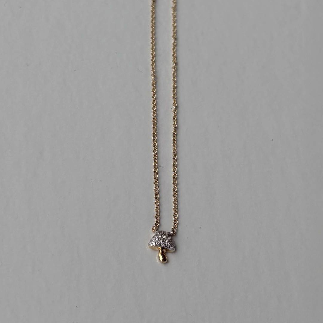 Pavé Mushroom Necklace