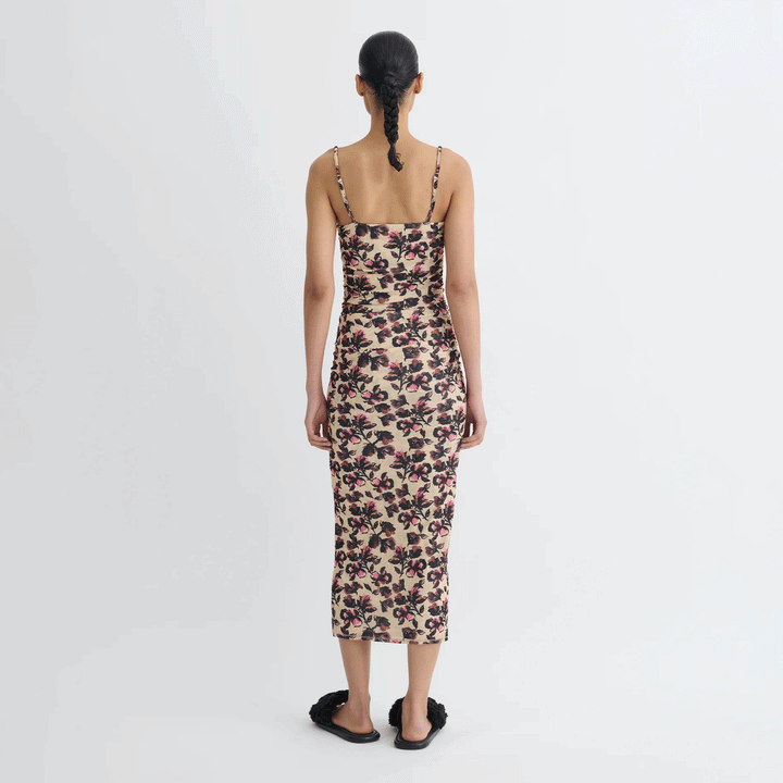 Alexa Mesh Jersey Midi Dress