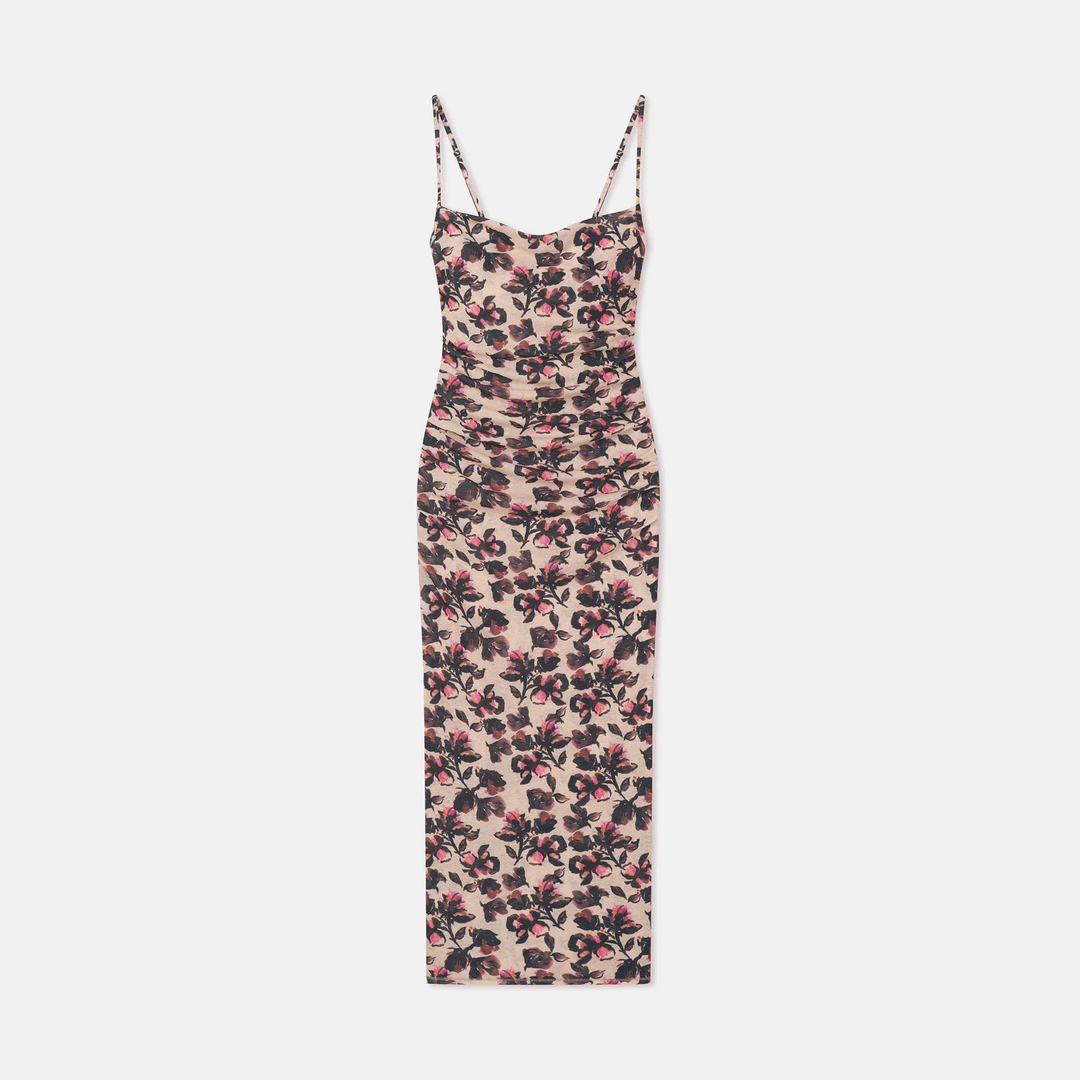 Alexa Mesh Jersey Midi Dress