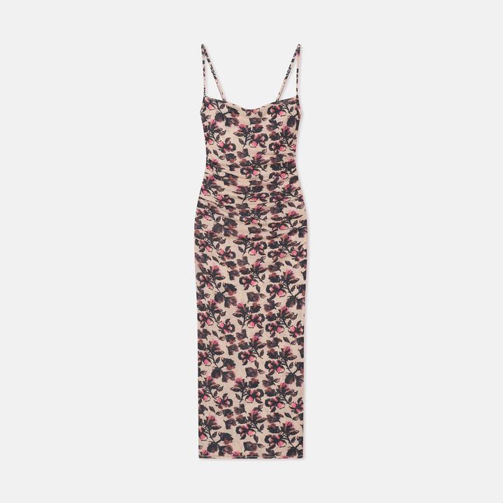 Alexa Mesh Jersey Midi Dress