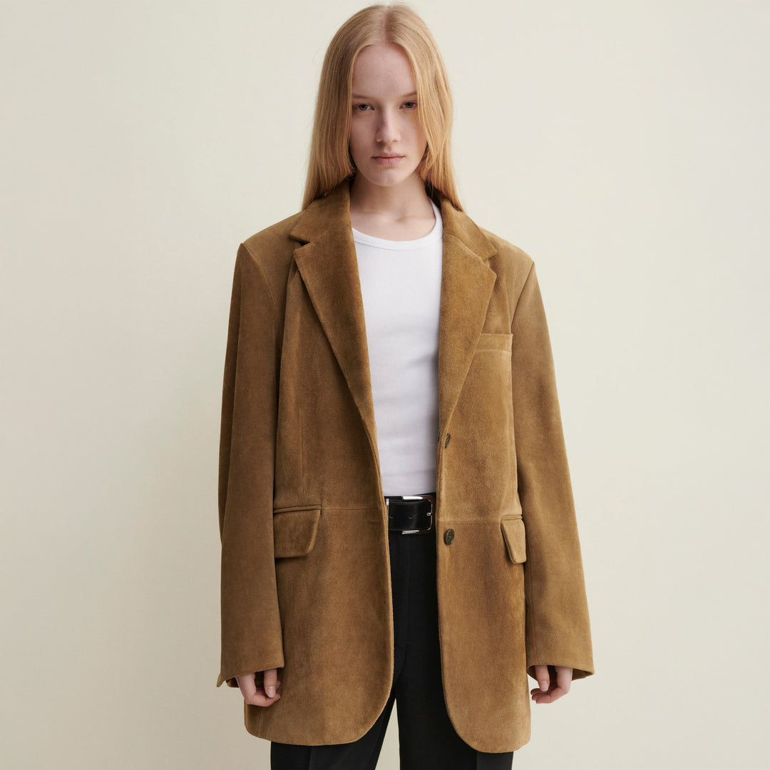 Benny Gritty Suede Oversized Blazer
