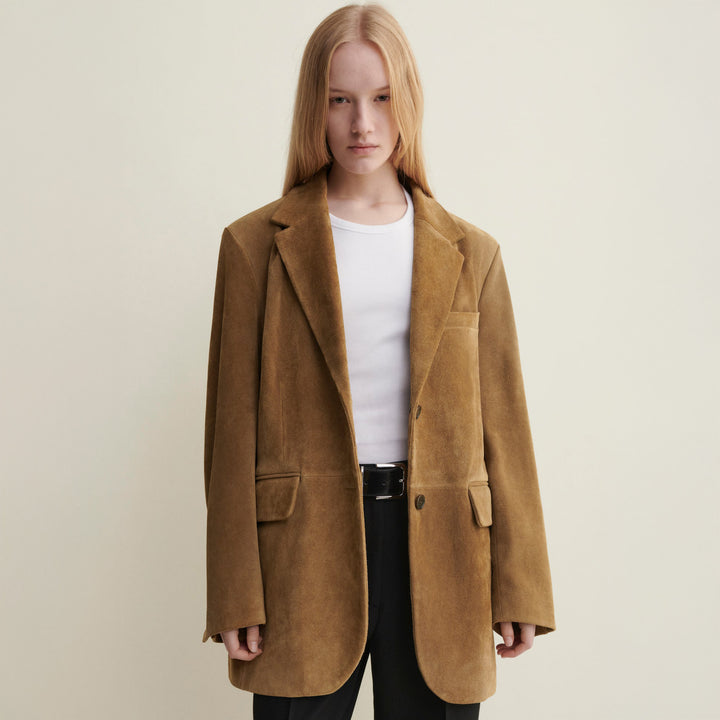Benny Gritty Suede Oversized Blazer