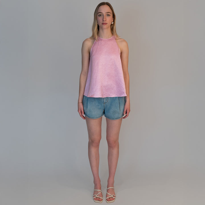 Blurred Satin Top