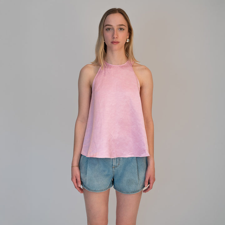 Blurred Satin Top